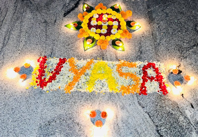 Vyasa Academy student study group in classroom